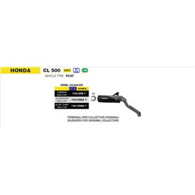 Arrow Exhaust Honda CL 500