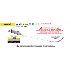 Arrow Exhaust Honda NC 750 X - Indy Race EVO