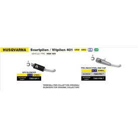 Arrow Exhaust Husqvarna Svartpilen / Vitpilen 401