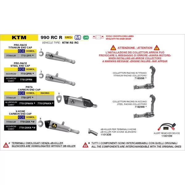 Arrow Exhaust Ktm Duke 990 - Pro-Race