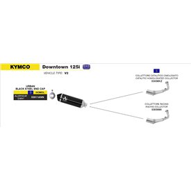 Arrow Exhaust Kit Collecteurs Catalytique Homologué Kawasaki J 125 ABS