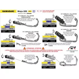 Arrow Exhaust Kawasaki Ninja 650 (35Kw) - Veloce