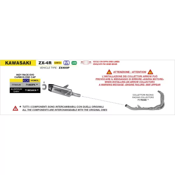 Arrow Exhaust Kawasaki ZX-4R
