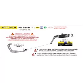 Arrow Exhaust Racing Collectors Kit Inox Moto Guzzi V85 TT