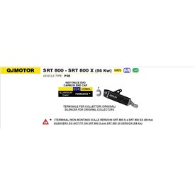 Arrow Exhaust QJ Motor SRT 800 - SRT 800 X