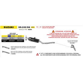 Arrow Exhaust Kit Collecteurs Racing Inox Suzuki DR-Z4S / DR-Z4SM