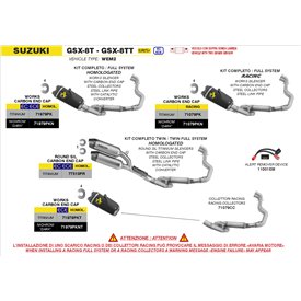Arrow Exhaust Suzuki GSX-8T / GSX-8TT - Round-Sil