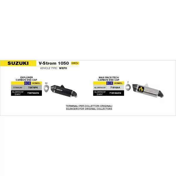 Arrow Exhaust Suzuki V-STROM 1050 - Explorer