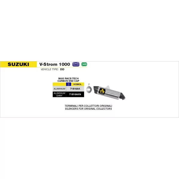 Arrow Exhaust Suzuki V-STROM 1050 - Maxi Race-Tech
