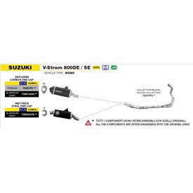 Arrow Exhaust Suzuki V-STROM 800DE / SE - Explorer