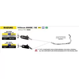 Arrow Exhaust Suzuki V-STROM 800DE / SE - Explorer