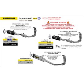 Arrow Exhaust Triumph Daytona 660