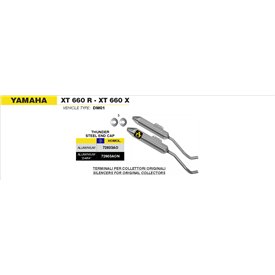Arrow Exhaust Yamaha XT 660 R - XT 660 X