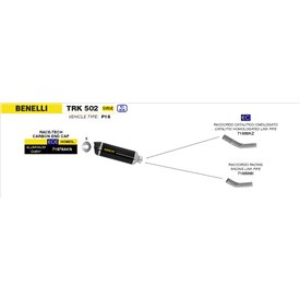 Arrow Exhaust Tube Intermédiaire Benelli TRK 502