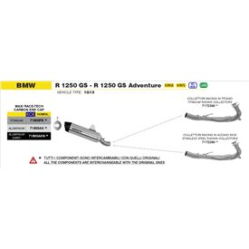 Arrow Exhaust Racing-Krümmer-Kit Edelstahl Bmw R 1250 GS / Adventure - Racing-Krümmer-Kit Edelstahl