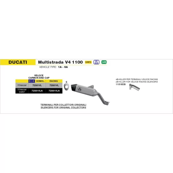 Arrow Exhaust Ducati Multistrada V4 1100