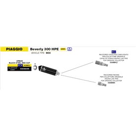 Arrow Exhaust Piaggio Beverly 300 HPE