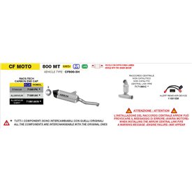 Arrow Exhaust Raccordo CF Moto 800 MT