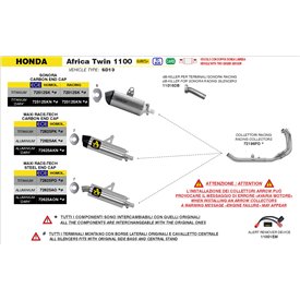 Arrow Exhaust Racing Collectors Kit Inox Honda Africa Twin CRF 1100 L