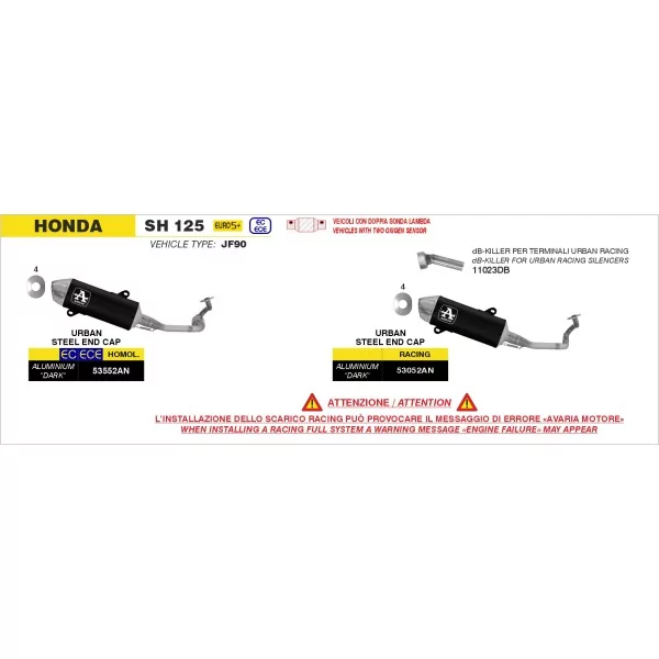 Arrow Exhaust Honda SH 125