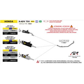 Arrow Exhaust Racing-Krümmer-Kit Edelstahl Honda X-ADV 750