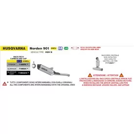 Arrow Exhaust Mid Pipe Husqvarna Norden 901