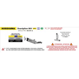 Arrow Exhaust Mid Pipe Husqvarna Svartpilen 801