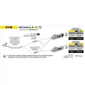 Arrow Exhaust Kit Colectores Racing Inox Ktm 690 Enduro R