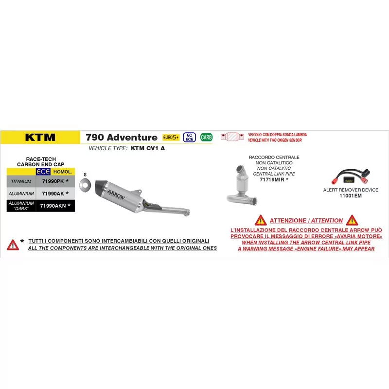 Arrow Exhaust Tube Intermédiaire Ktm 790 Adventure Arrow Exhaust Tube Intermédiaire Ktm 790 Adventure