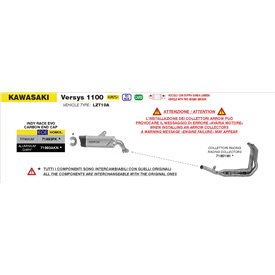 Arrow Exhaust Kit Collecteurs Racing Inox Kawasaki Versys 1100