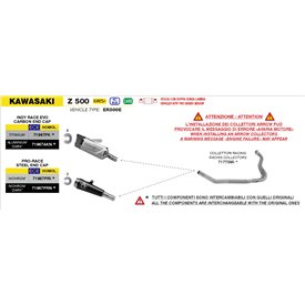 Arrow Exhaust Kit Collettori Racing Inox Kawasaki Z 500