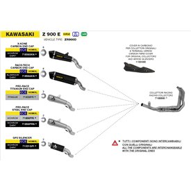 Arrow Exhaust Kit Collettori Racing Inox Kawasaki Z 900 E