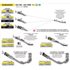 Arrow Exhaust Tramo Intermedio Kawasaki ZX-10R / ZX-10RR