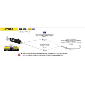 Arrow Exhaust Kymco AK 550