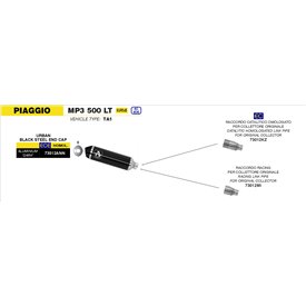 Arrow Exhaust Piaggio MP3 500 LT