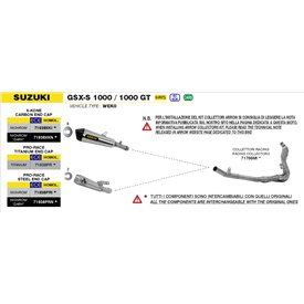 Arrow Exhaust Suzuki GSX-S 1000 / 1000 GT - Pro-Race