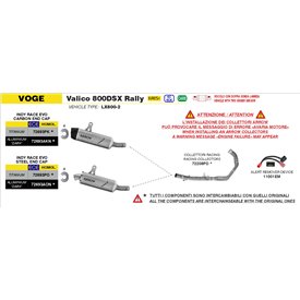 Arrow Exhaust Voge Valico 800DSX Rally