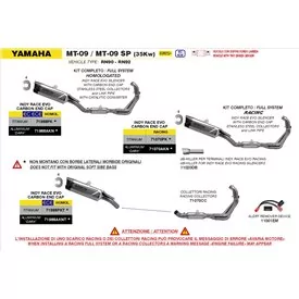 Arrow Exhaust Yamaha MT-09 / MT-09 SP (35Kw)