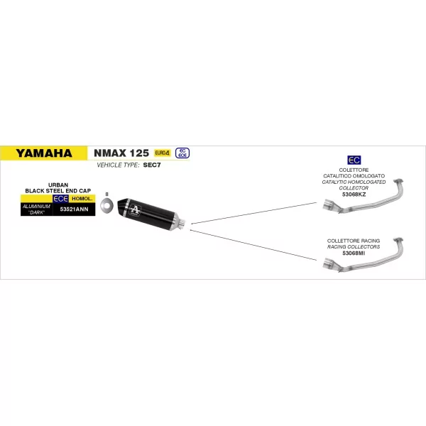 Arrow Exhaust Yamaha Nmax 125 - Urban