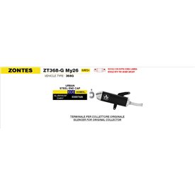 Arrow Exhaust Zontes ZT368-G - Urban