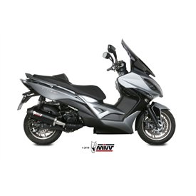 Mivv OVAL Black carbon end cap Kymco XCITING 400i