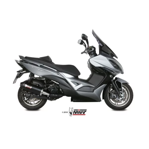 Mivv OVAL Schwarz Carbon-Endkappe Kymco XCITING 400i