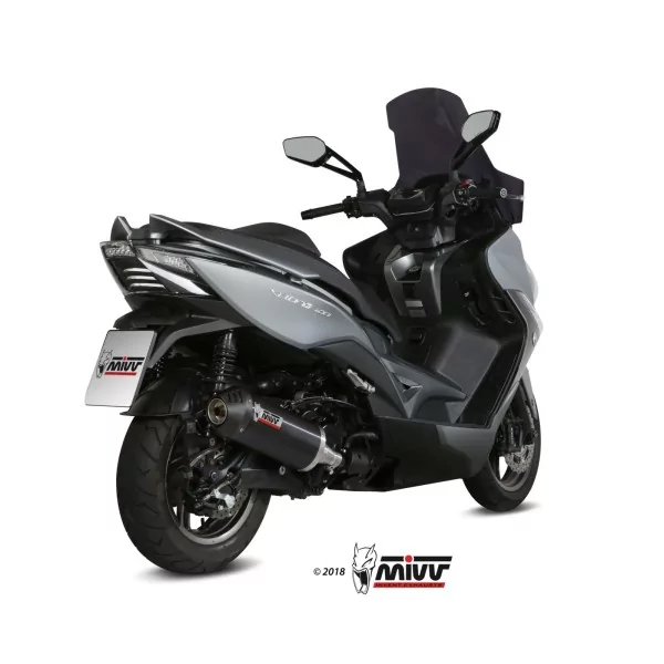 Mivv OVAL Nero fondello carbonio Kymco XCITING 400i