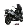Mivv OVAL Schwarz Carbon-Endkappe Kymco XCITING 400i