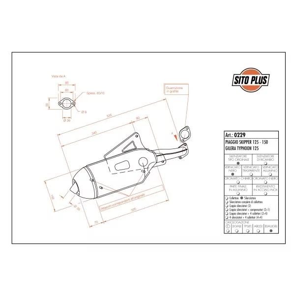 Leovince Piaggio SKIPPER 125 SITOPLUS