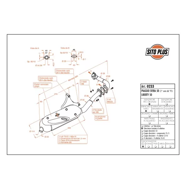 Leovince Piaggio LIBERTY 50 SITOPLUS