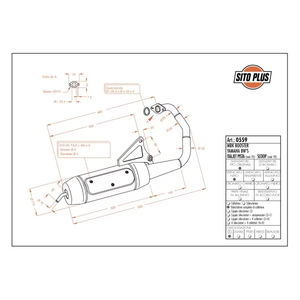 Leovince Mbk BOOSTER 50 SITOPLUS