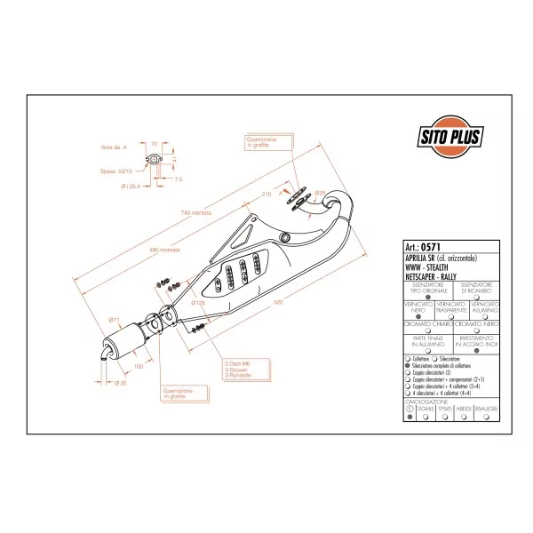 Leovince Aprilia SR 50 WWW air cooled SITOPLUS