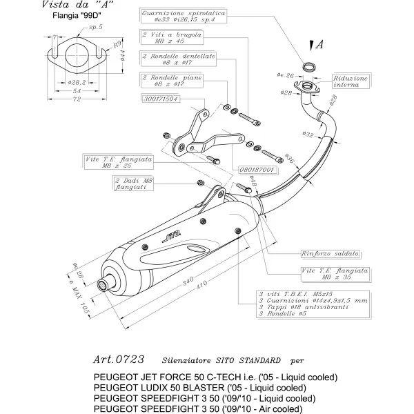 Leovince Peugeot JET FORCE C-TECH 50 injection liquid cooled SITO