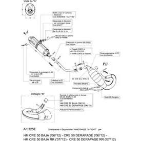 Leovince Hm CRM 50 DERAPAGE not for RR / CRE 50 BAJA/CRE 50 BAJA RR X-FIGHT